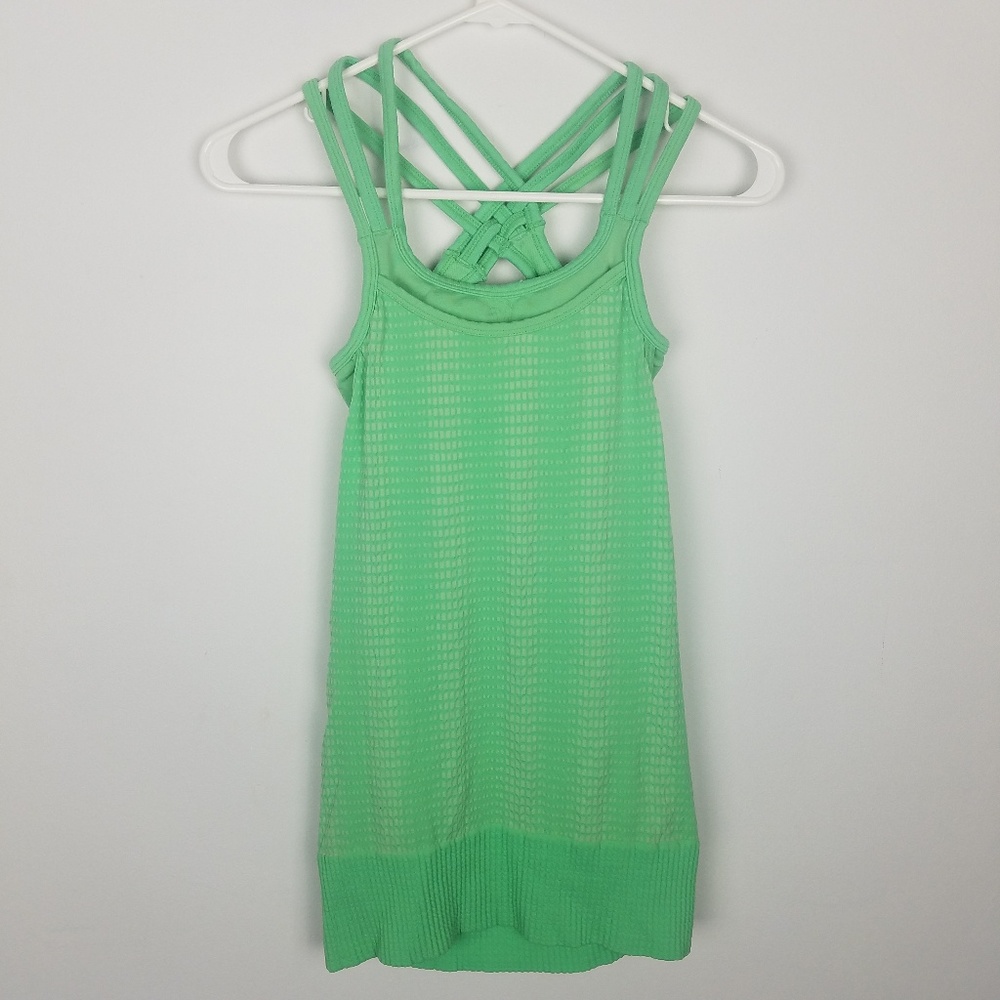 Athleta Workout Tank Top Build in Bra Open Back